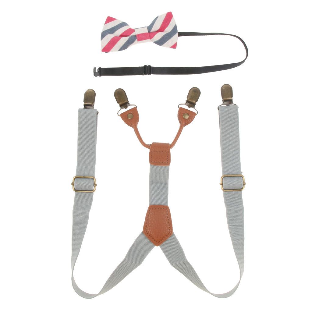 Lovely Kids Boy Girl Adjustable Elastic Y-back Gray