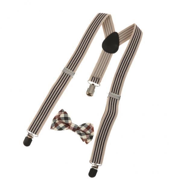 3x Suspender And Bow  For Kids Unisex - Classic