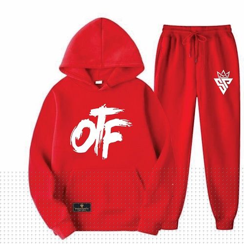 Custom-Made Red Unisex OTF Hoodies And Joggers