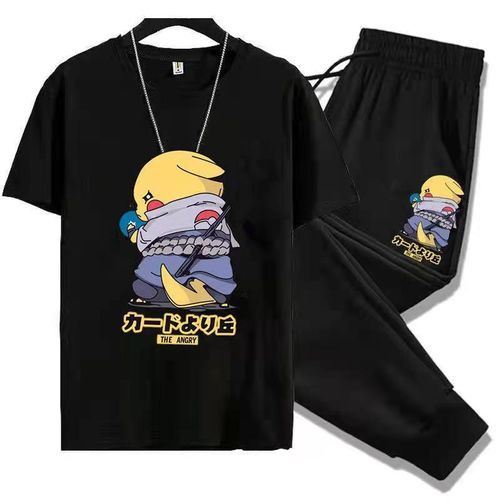 Men`s Print T-Shirt Set Black1