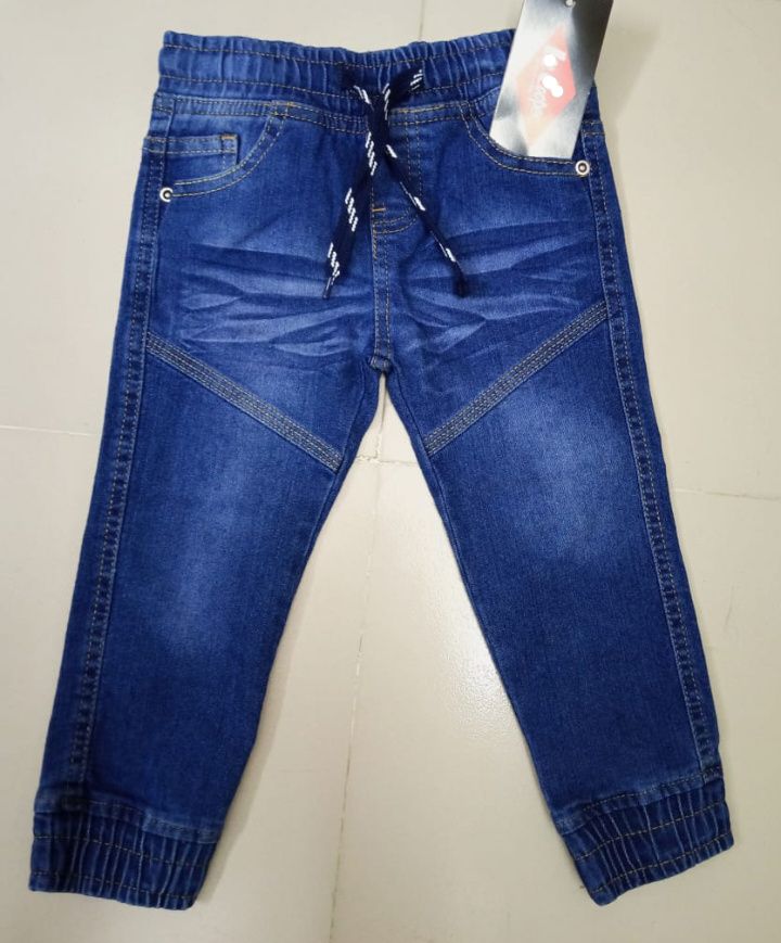 Baby Boys Skinny Comfortable Elastic Leg Jeans - Blue