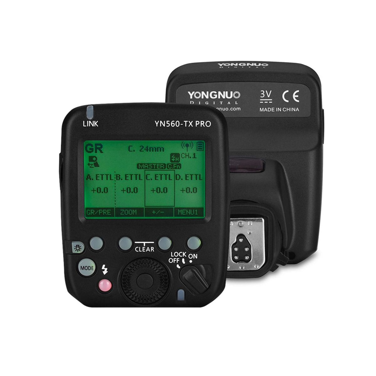 YONGNUO YN560-TX PRO 2.4G On-camera Flash Trigger Speedlite Wireless Transmitter with LCD Screen Replacement for Canon DSLR Camera for YN862C/YN968C/YN200/YN560III/YN560IV/YN860Li/YN720/YN660/YN685 Speedlite for YN622CII/RF60