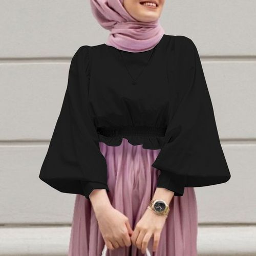 Women's Back Collar Button Top