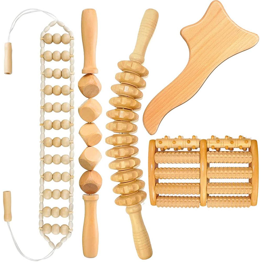Wood Therapy Massage Tools, Maderoterapia Kit, Lymphatic Drainage Massager Tool Body Contourin GRA