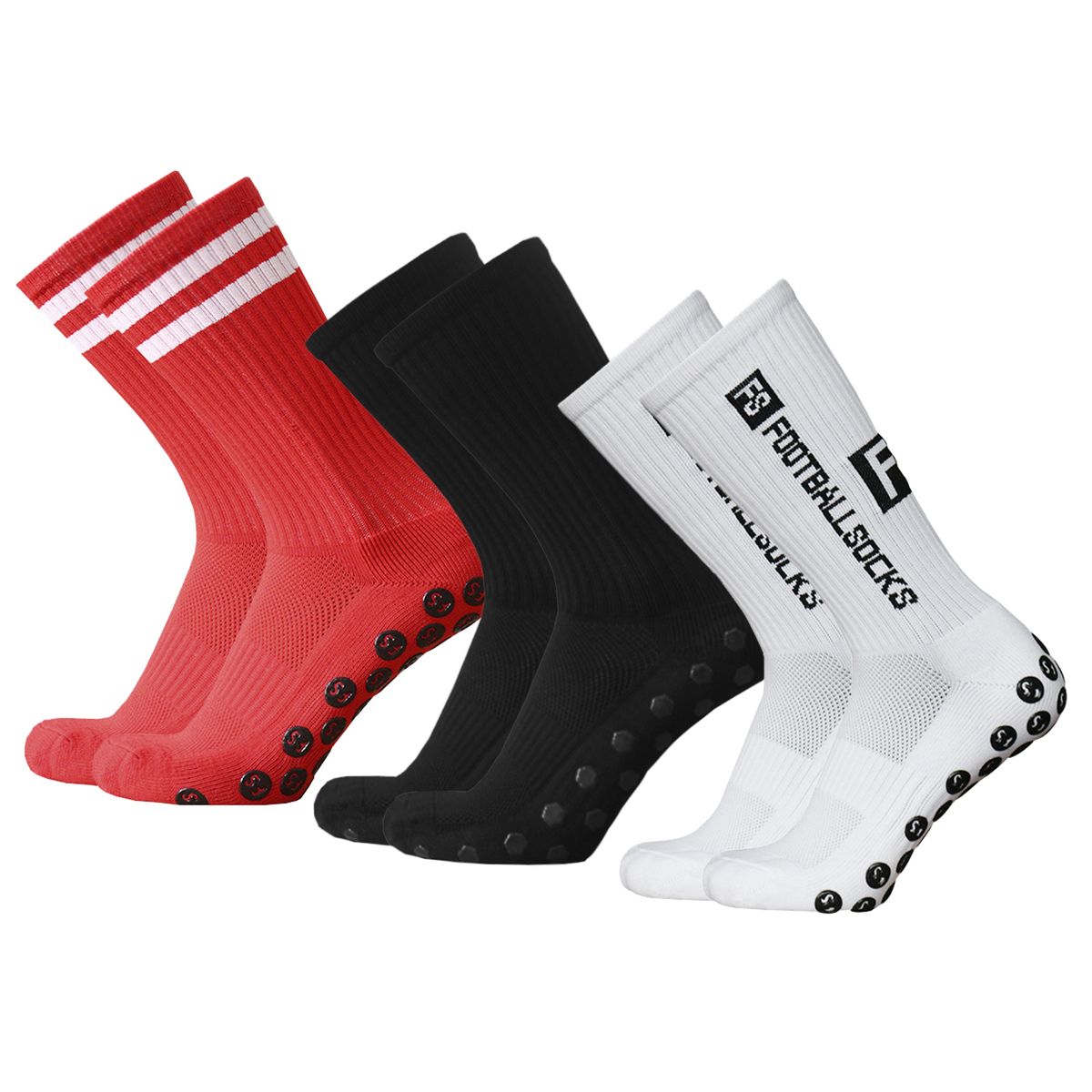 3 Pairs Football Socks Soccer Socks For Adult Men Non-Slip