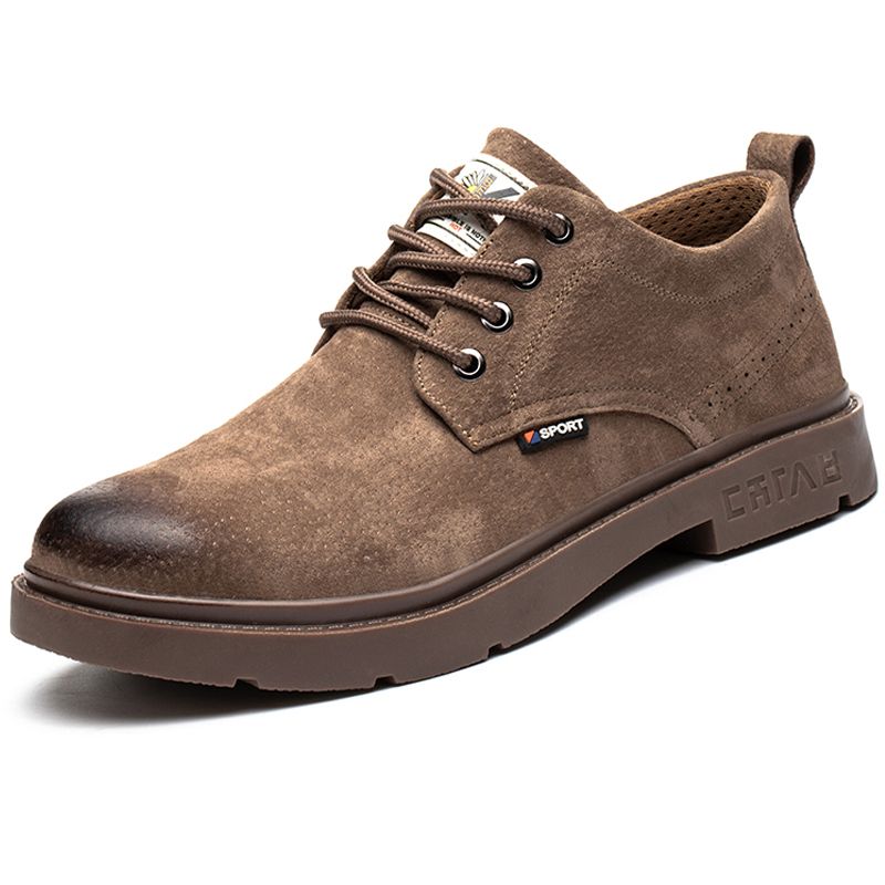 Genuine Leather Work Safety Boots Steel Toe Cap Indestructible Shoes