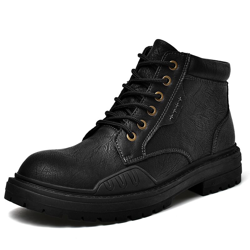 Men's Fashion Casual Hiking Worker Leather Ankle Boots Shoes