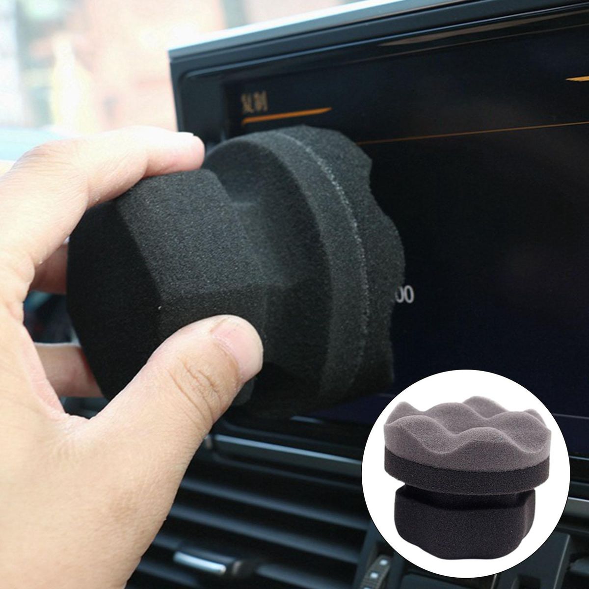 1PC Auto Waxing Pads Sponge Buffing Pad Soft Manual