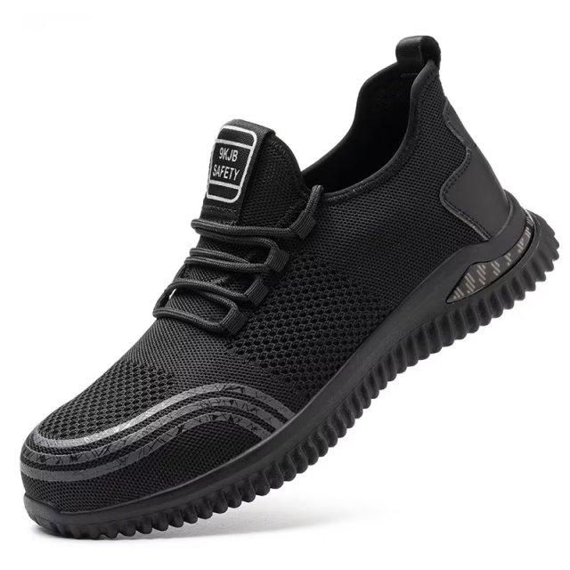 Steel Toe Shoes for Men and Women Comfortable Lightweight Work Safety Shoes Puncture Proof Slip Resistant Indestructible Sneakers Construction Work Utility Shoes