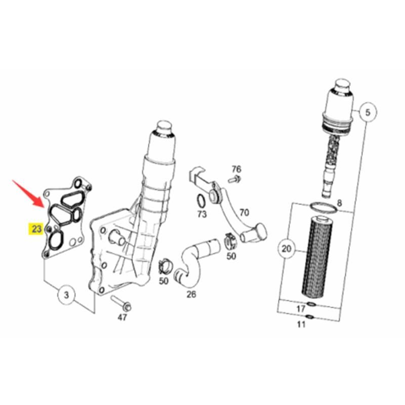 2711840280 Oil Cooler Gasket Kits for Mercedes M271 W204