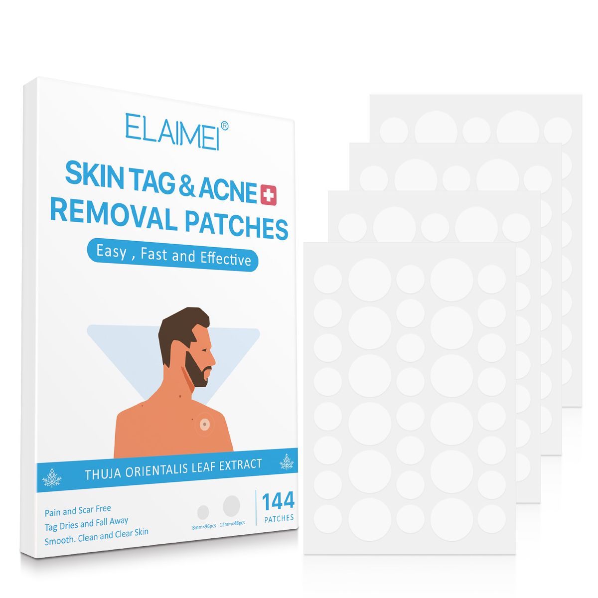 Skin Tag Remover Patches 144pcs Skin Tag Remover