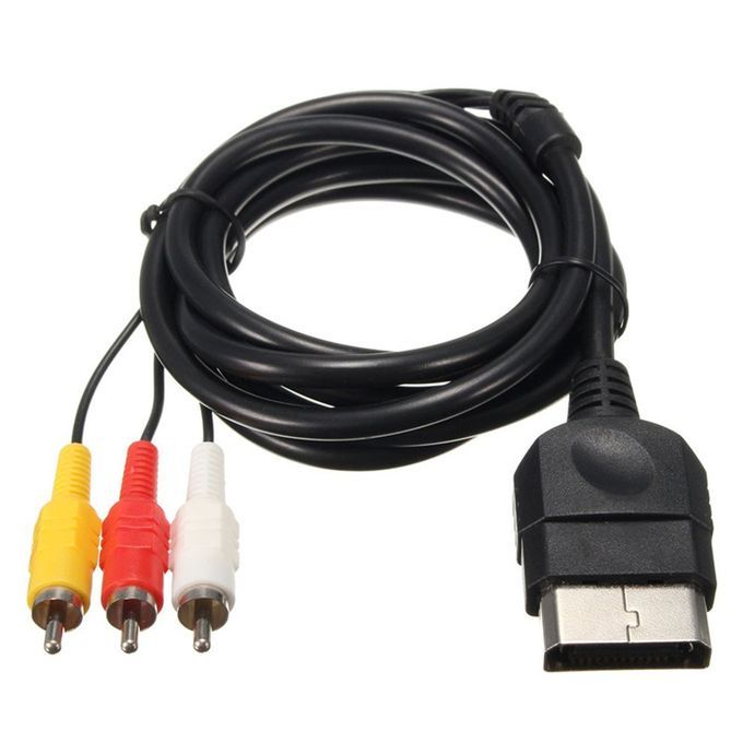 1x 6FT AV Audio Video  Omposite  Able  Ord R A  Able For XBOX  L I  1-black