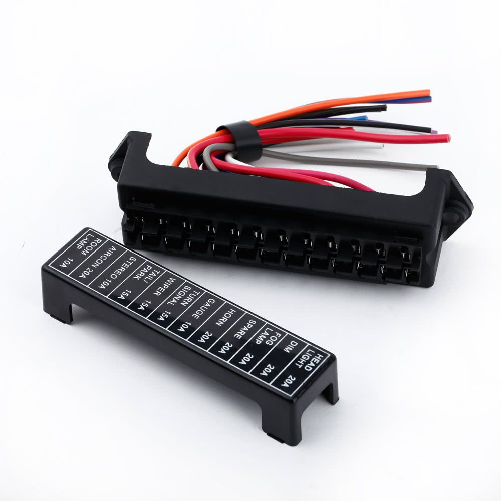 12 Way DC32V Circuit Car Trailer Auto Blade Fuse Box Block