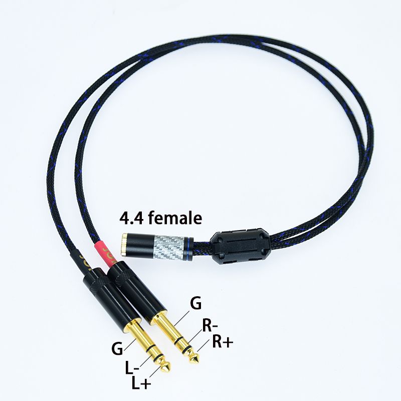 Blance 4.4mm Female Balanced 4.4 To Dual 6.35 Mm Trs Jack