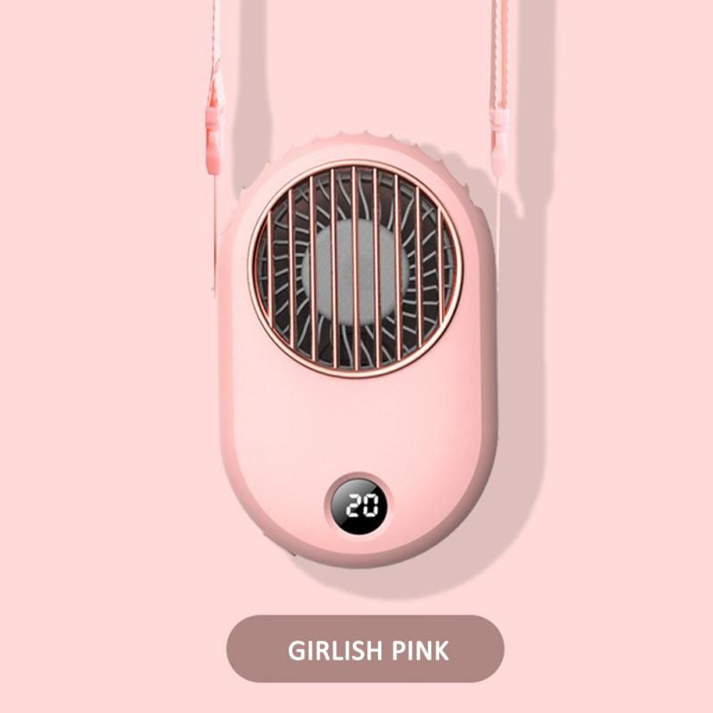 Retro Energy-saving Lazy USB Fan Fan Sports Mini Silent Hanging Electric Colors Fan Portable Charging Cool Small Handheld 4 Neck