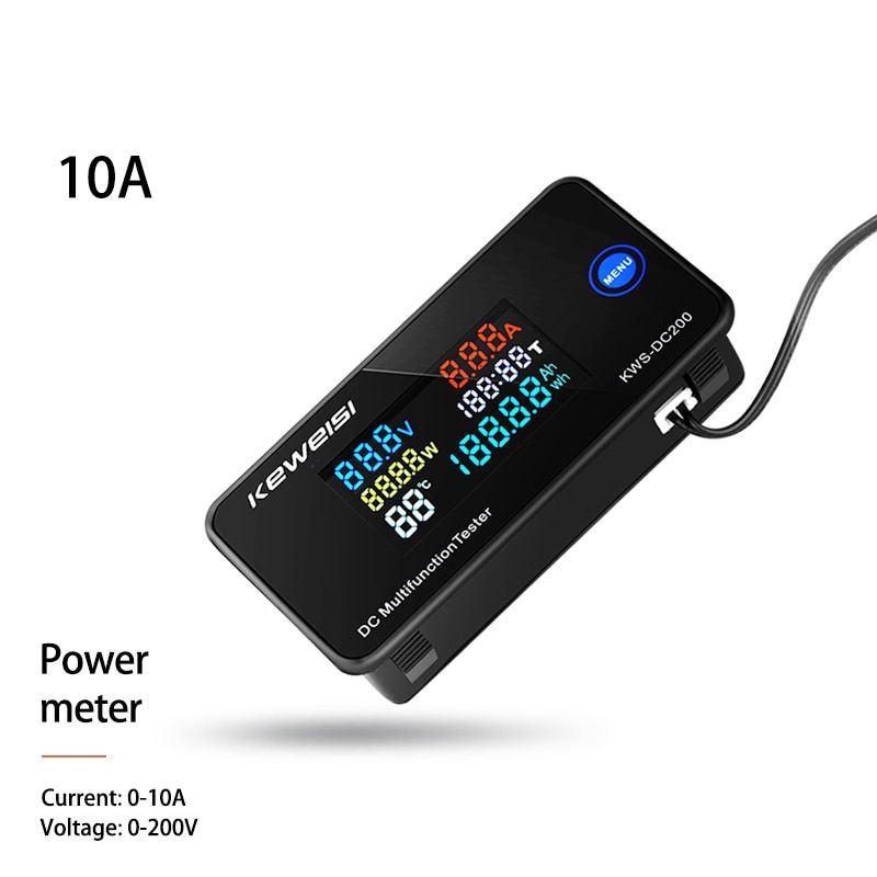 KWS DC Power Monitor Digital Display Voltage Current Meter