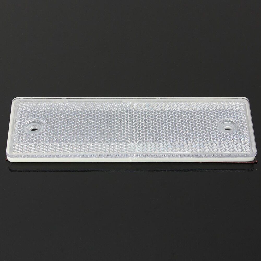 016 New Rectangular Oblong Approved Reflector Trailer Caravan Truck Gaterpost 150x50mm White White