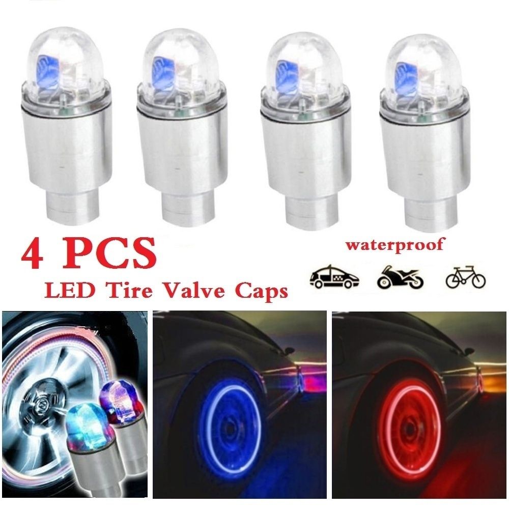 LED Tire Valve Caps Auto Accessories Bike Motorcycle Wheel Supplies
