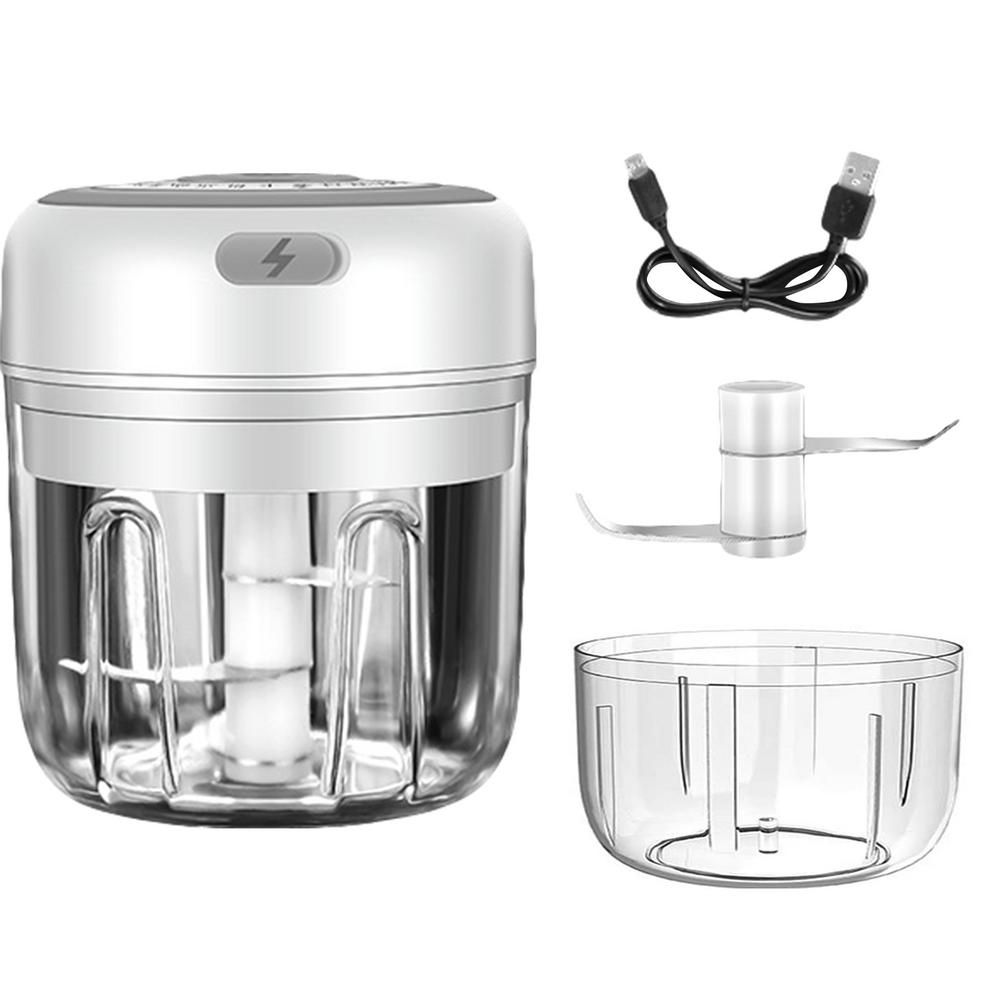 （250100ml）Electric Mini Garlic Chopper USB Charging Masher Press Mincer Vegetable Chili Meat Grinder Food Chopper Kitchen Tools GRE