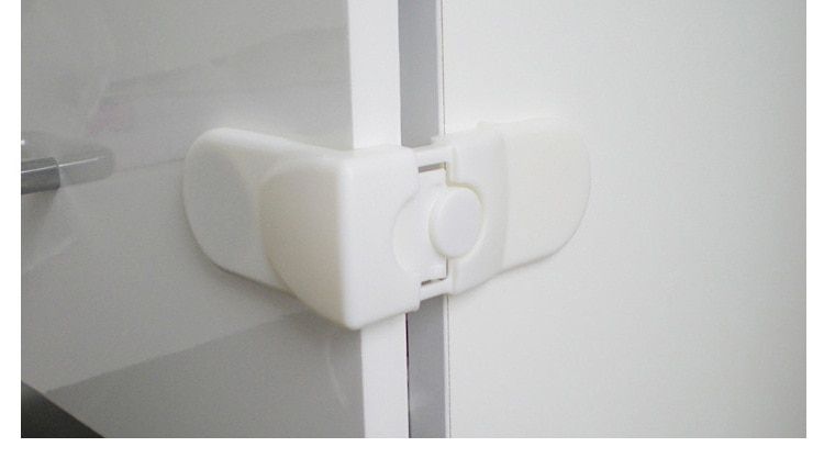 5 Pcs OF Lot  Cabinet Drawer Cupboard Refrigerator Toilet Door Closet Plastic Lock Baby Safety
