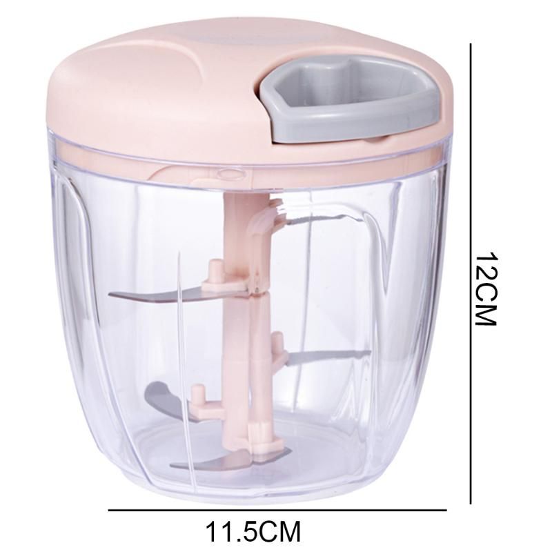 （Pink B）Fruit Vegetable Mixer Exquisite Workmanship Simple Atmosphere Shredder Kitchen Manual Meat Grinder Food Chopper Mincer GRE
