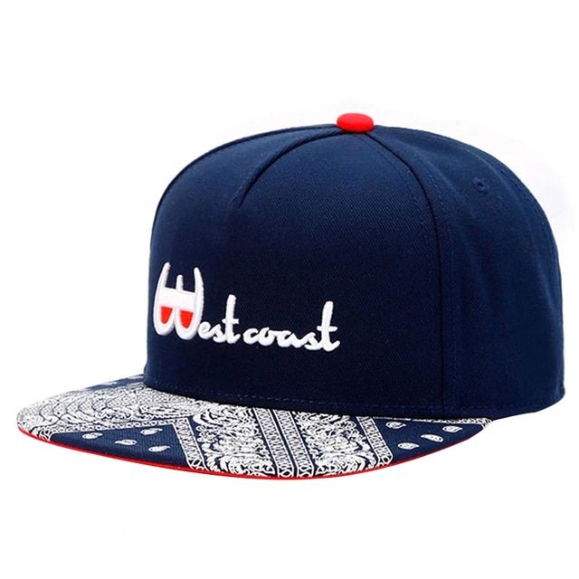 Baseball Cap Adult Flat Peak Letter Embroidery Snapback Hats