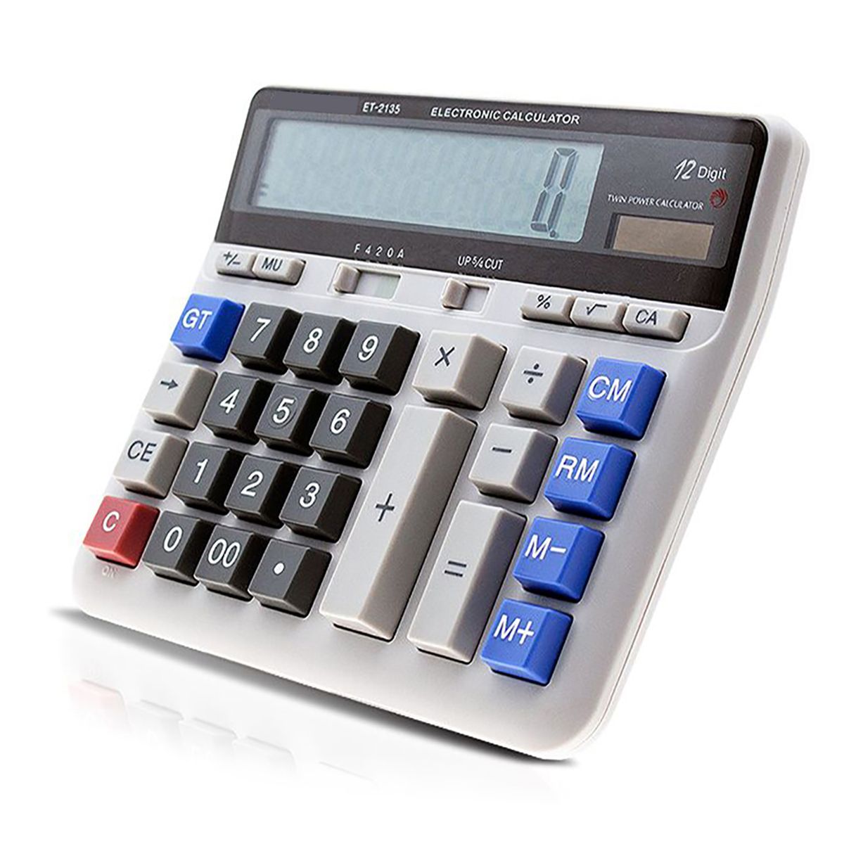 Large Computer Electronic Calculator Counter Solar &