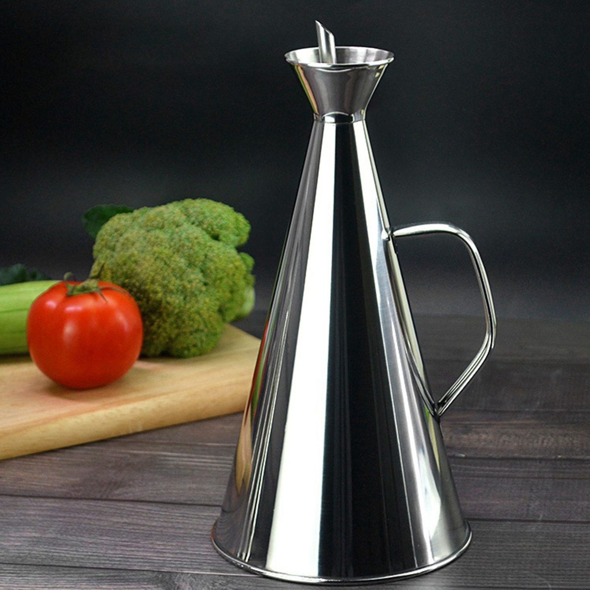 1000ML Stainless Steel Olive Oil Bottle Vinegar Sauce