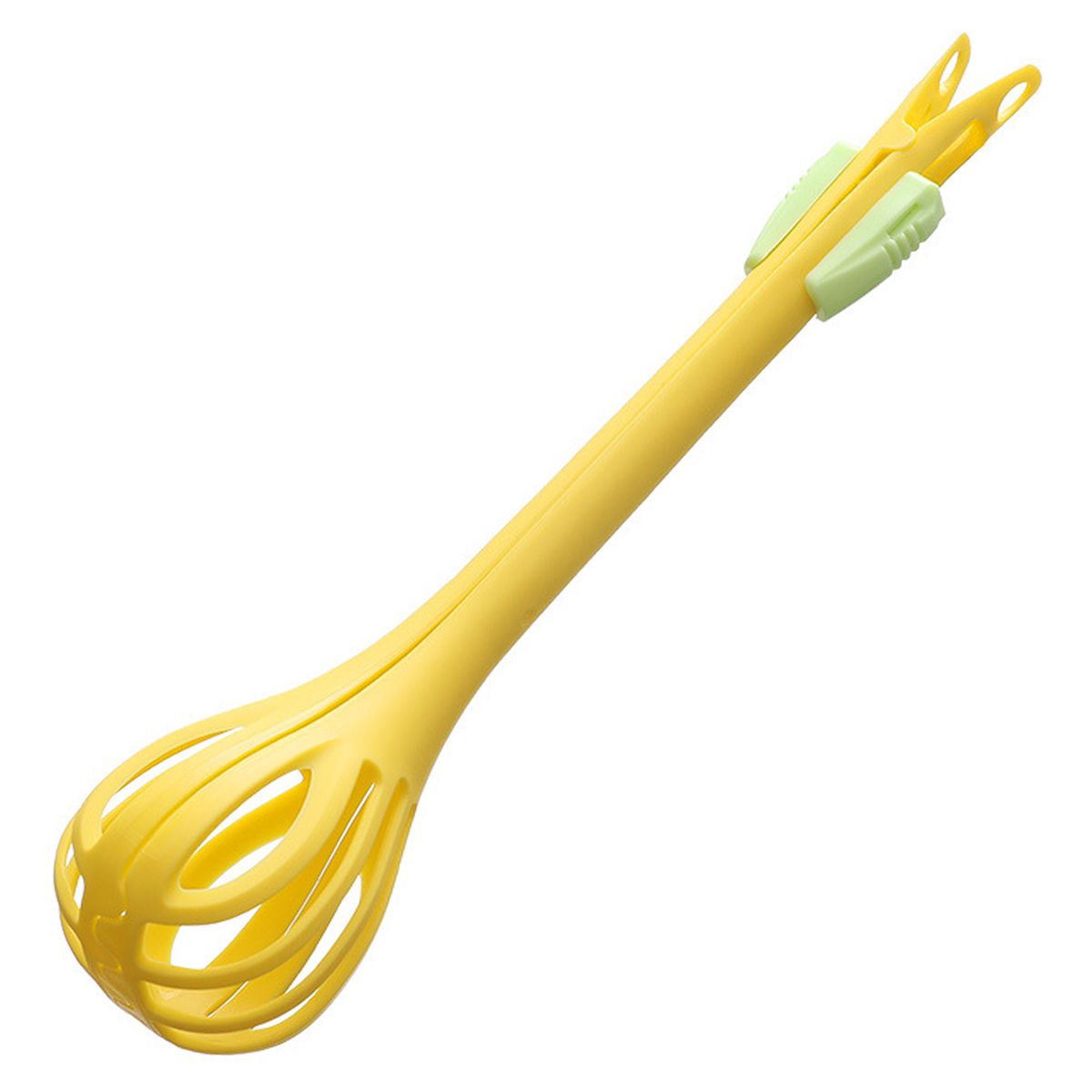 Egg Whisk Multi-use Anti-slid Handle PP 2 In 1 Easy-Yellow