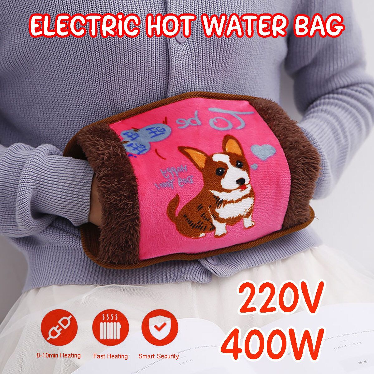 Hand Warmer Treasure Hot Water Bottle Charging Electric Hot Water Bag Plush Heat
