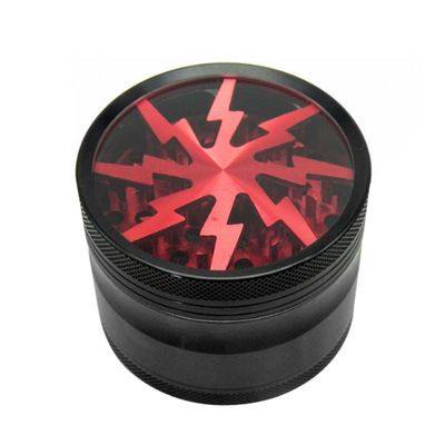 （Red）4 Layer Grinder Herb Mill Crusher 63mm Aluminum Alloy Herb Grinder Smoke Grinders Men Accessories SMA