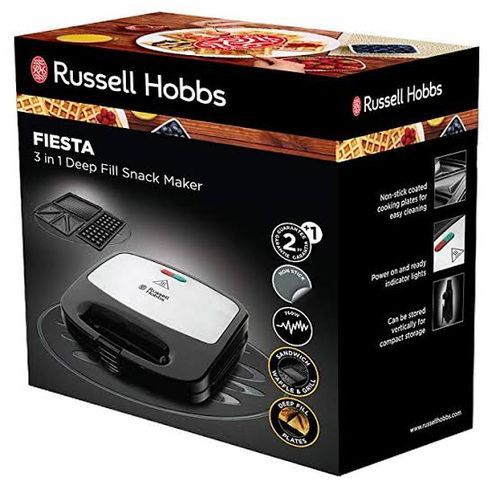 Compact 3-in-1 Sandwich/Panini And Waffle Maker