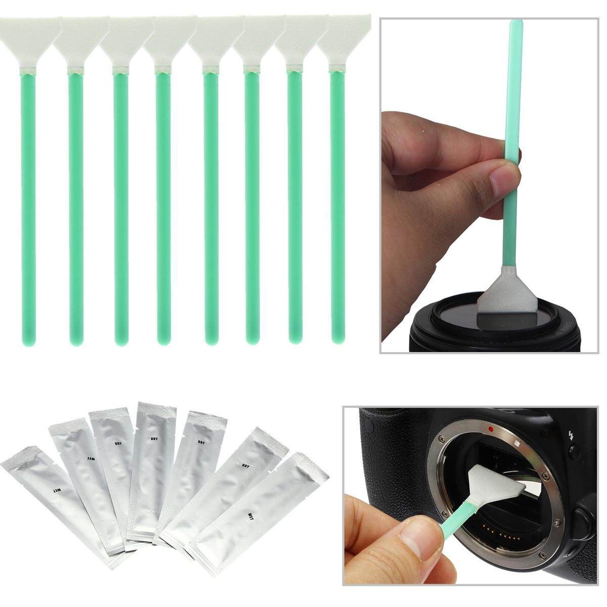 8Pcs Full Frame DSLR Digital Camera CMOS Sensor Lens Cleaning Wet Dry Swabs Kit