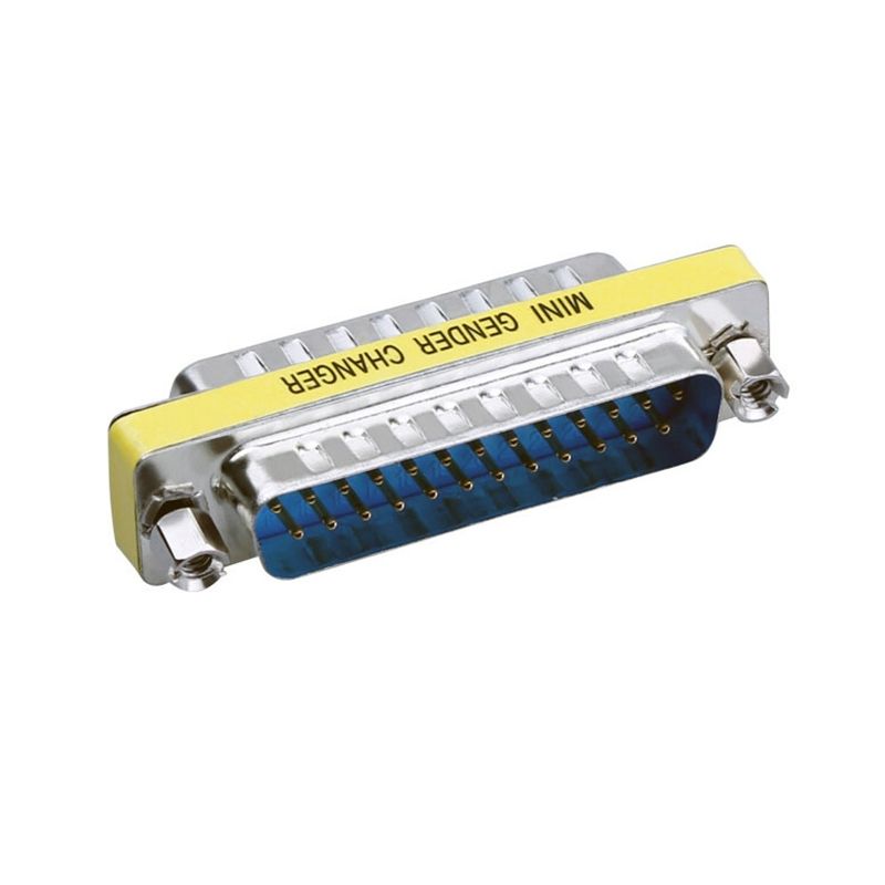 25 Pin Male To Male Mini Gender Changer Adapter