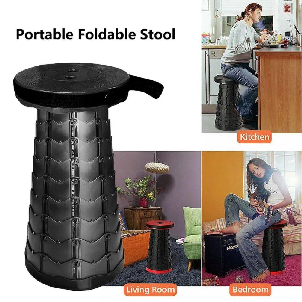 Retractable Folding Stool Portable Camping Collapsible