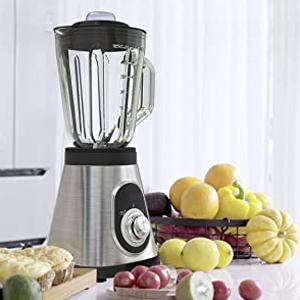 homgeek Smoothie Blender, 750W Countertop Blender with 2 Adjustable Speeds & Pulse Function, Kitchen Blender with 48oz Tritan Glass Pitcher for Shakes, Smoothies, Ice Crushing and Frozening Fruits