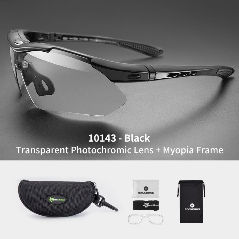 +BUNDLE ROCKBROS Photochromic Cycling Glasses Bike Eyewear