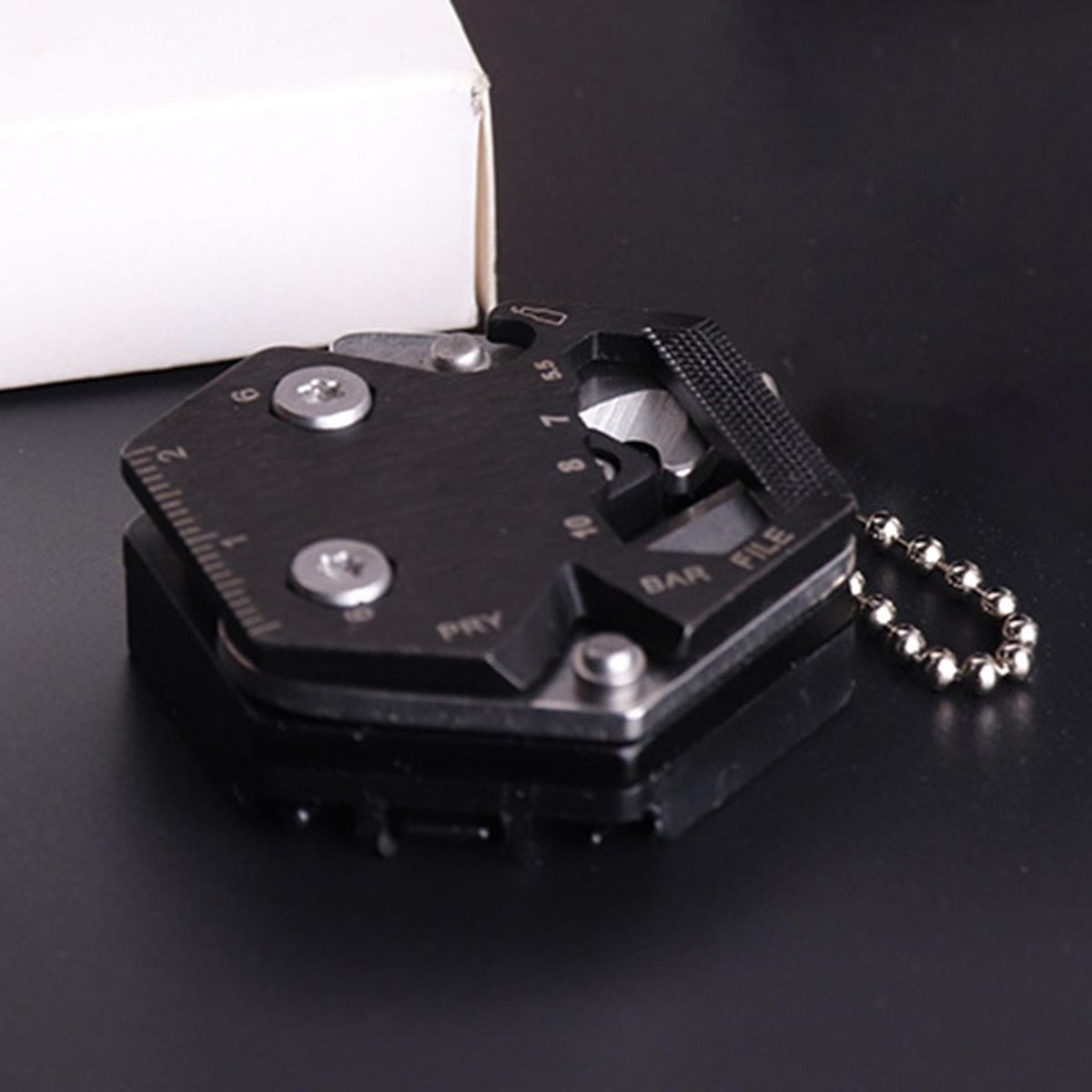 Mini Multitool Keychain Ruler Precision Screwdriver Pocket