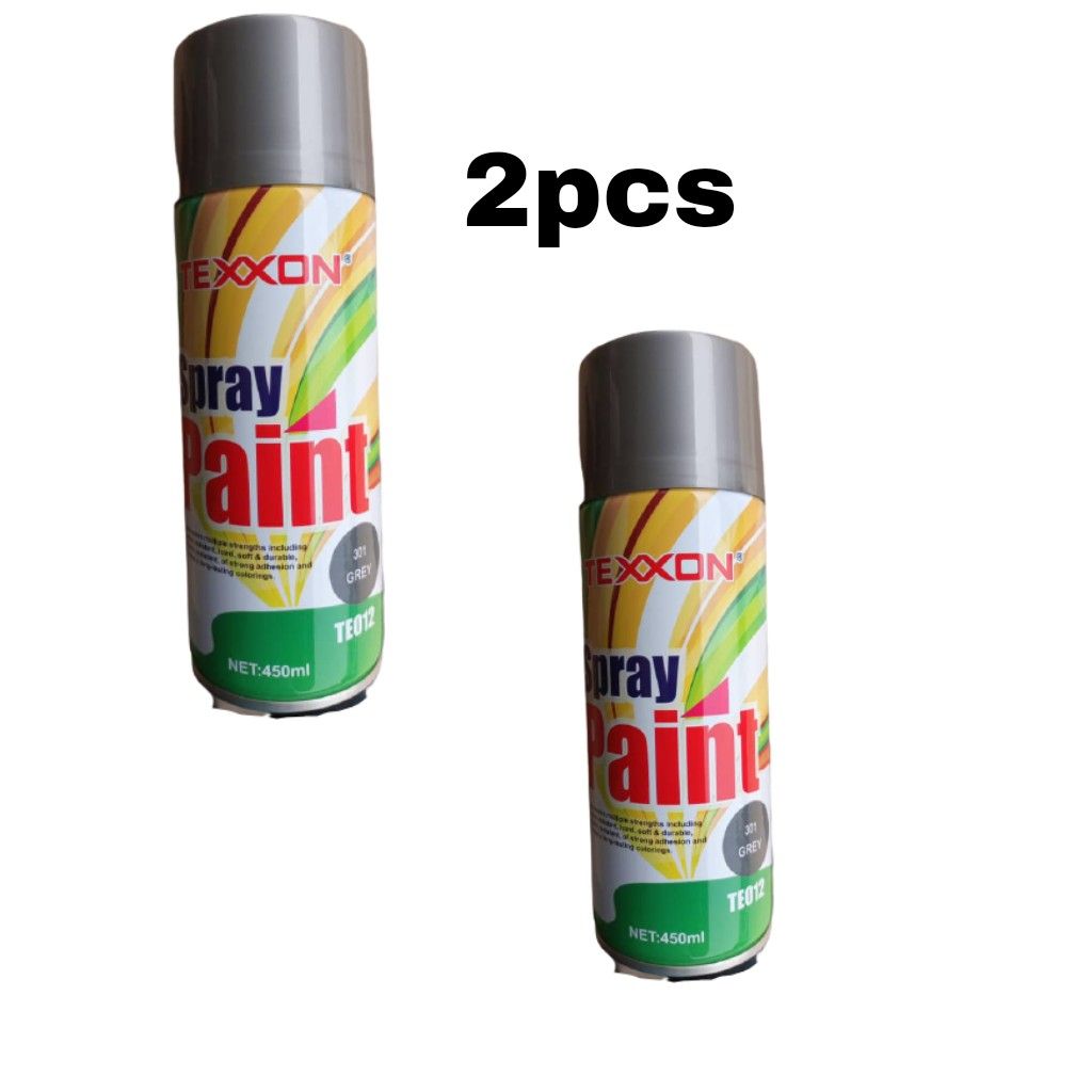 Xon Spray Paint Grey (450ml) X2pcs