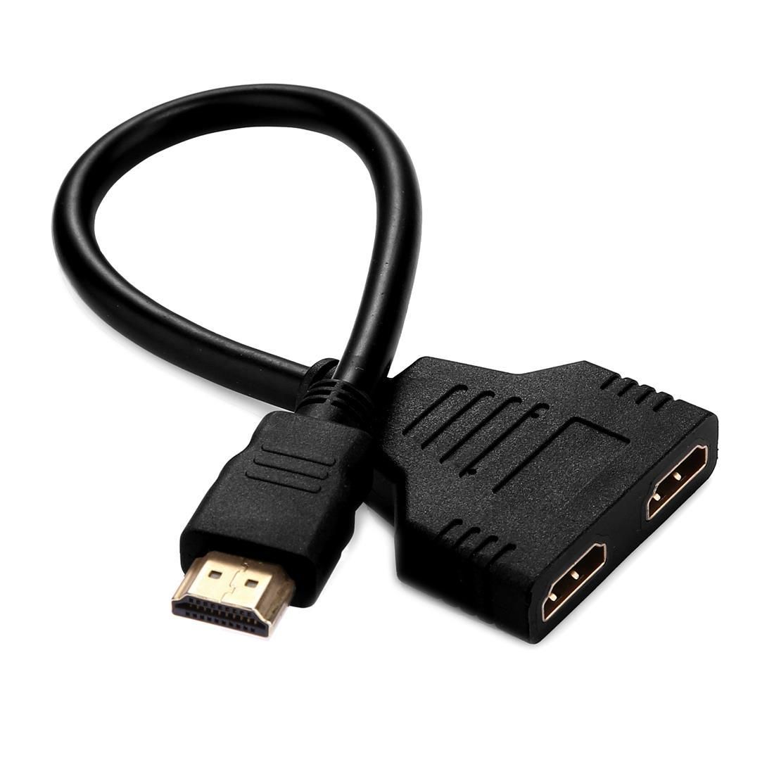 30cm 1080P HDMI Port Male To 2 Female 1 In 2 Out Splitter