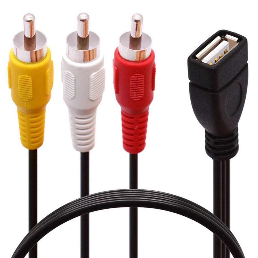 JSM USB Female To 3 Male Cable AV Adapter 0.2m