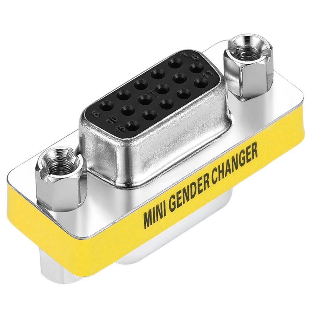 New Female To Female VGA HD15 Pin Gender Changer Convertor Adapter