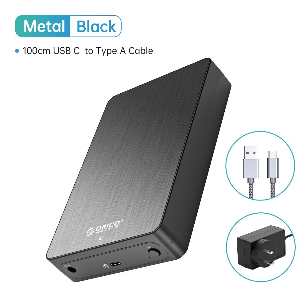 ORICO 3.5 Inch HDD Case Type C Hard Drive Enclosure SATA  To USB 3.1 External Hard Drive Reader For 2.5/3.5'' HDD Support 16TB