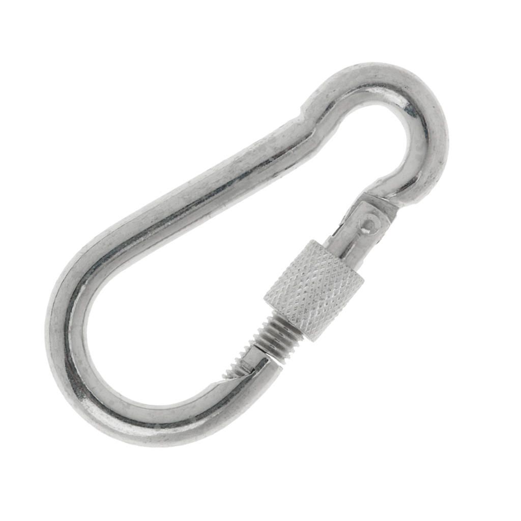 Screw Shape Carabiner Hook Keyring Clips Camping Outdoor