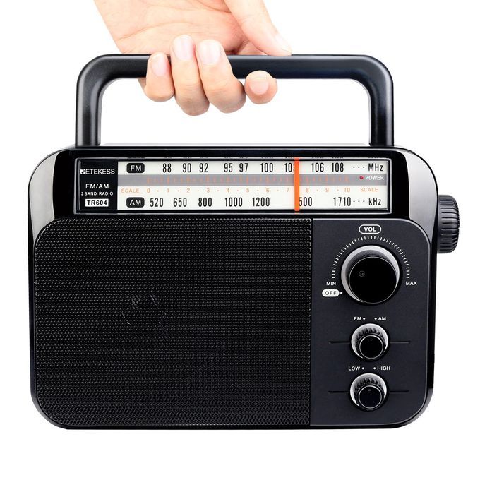 TR604 AM FM Radio Portable Transistor Analog Radio Stereo Record World Band Receiver