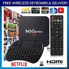 100%  Genuine Original Smart Android Tv Box MXQ PRO 5G 4K+Wireless Keyboard