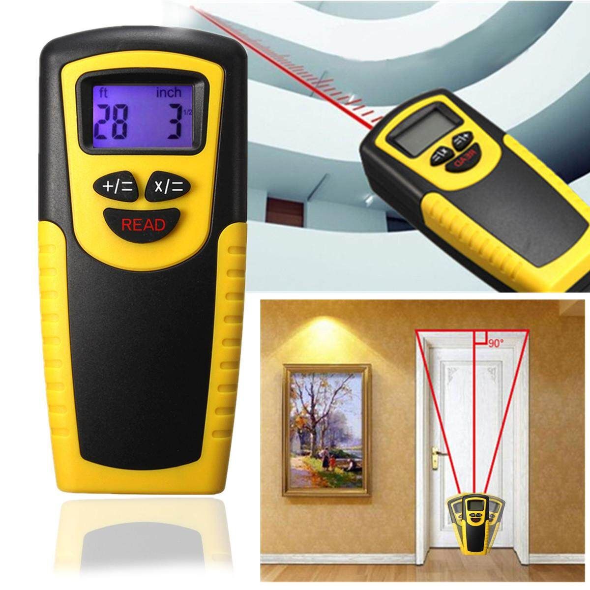 Portable LCD Digital 18m Ultrasonic Laser Pointer Distance Measure Meter Tester
