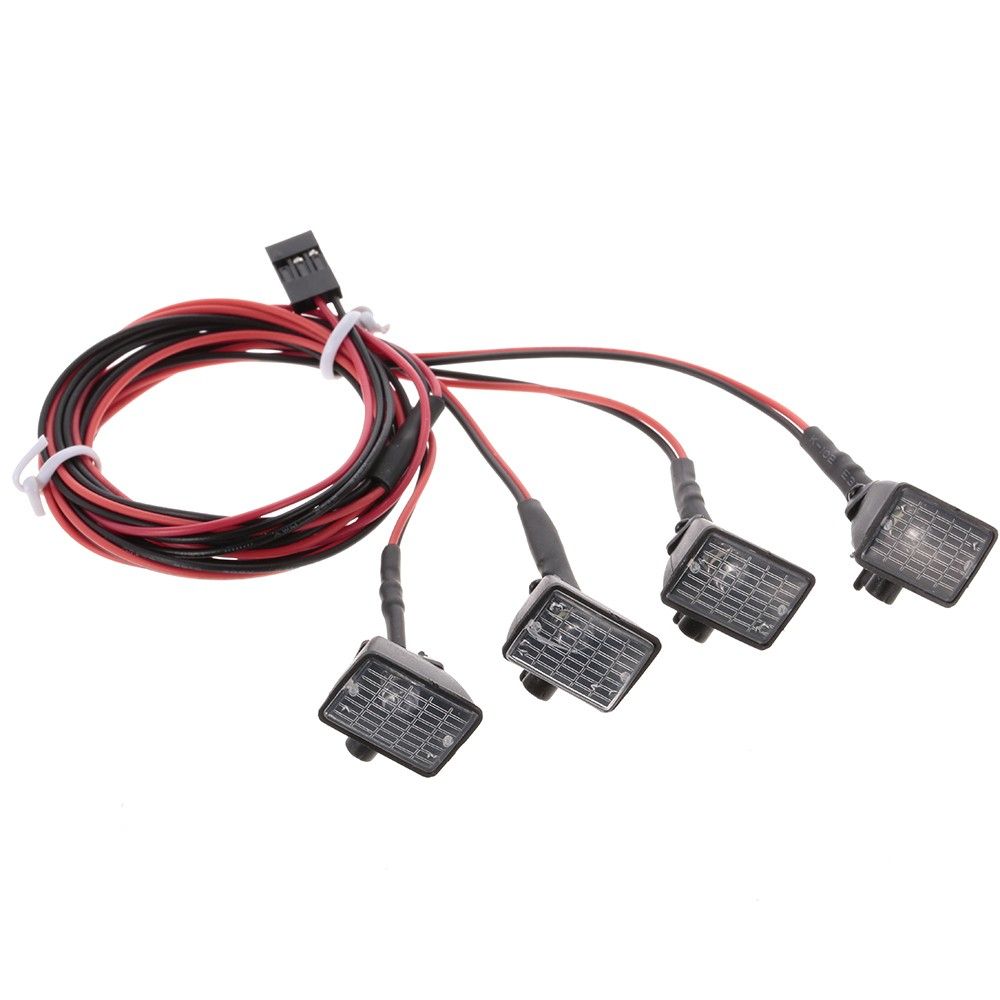 4pcs RC Car Multi-Function Square LED Light With Lampshade