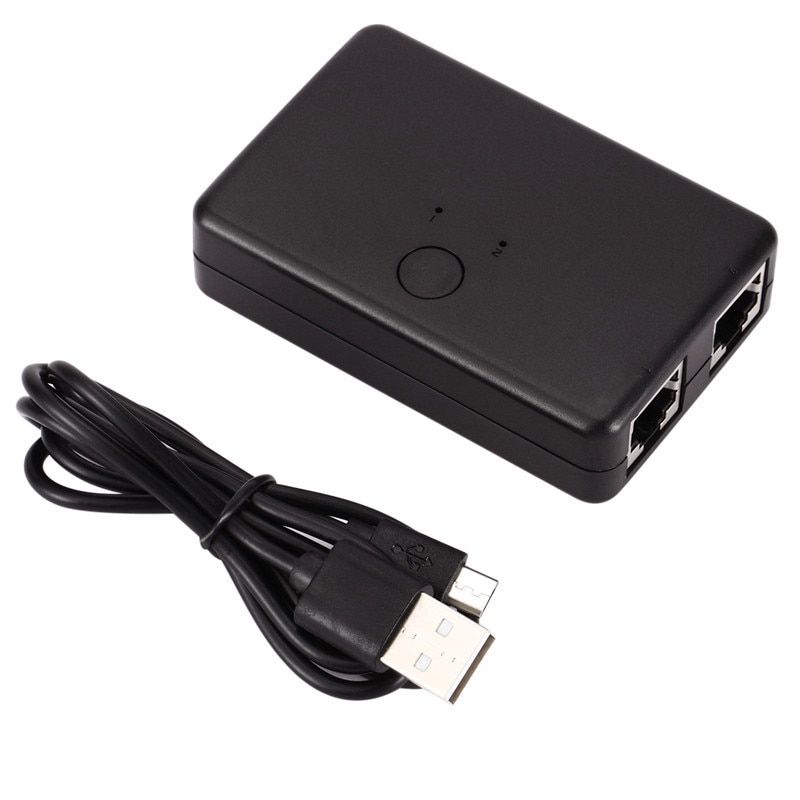 Mini 2 Port Rj45  Hub Network Switch Box Computer Ethernet Internet Adapter Rj45 Splitter Switch