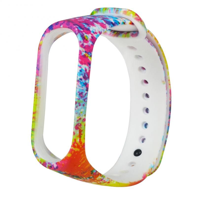 For Mi Band 5 Strap Replacement Wristband For Xiaomi Miband 5 Universal Silicone Colorful Flowers Wrist Strap For Mi5 Belt New